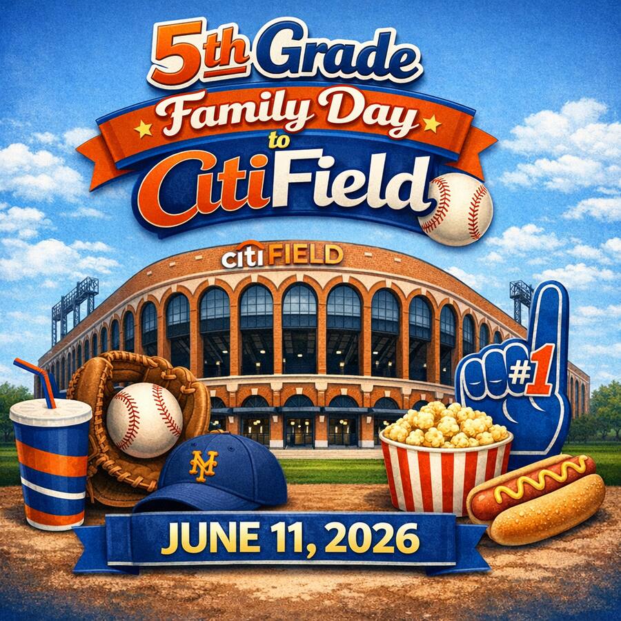 5th Grade Family Day to Citi Field flyer — June 11, 2026